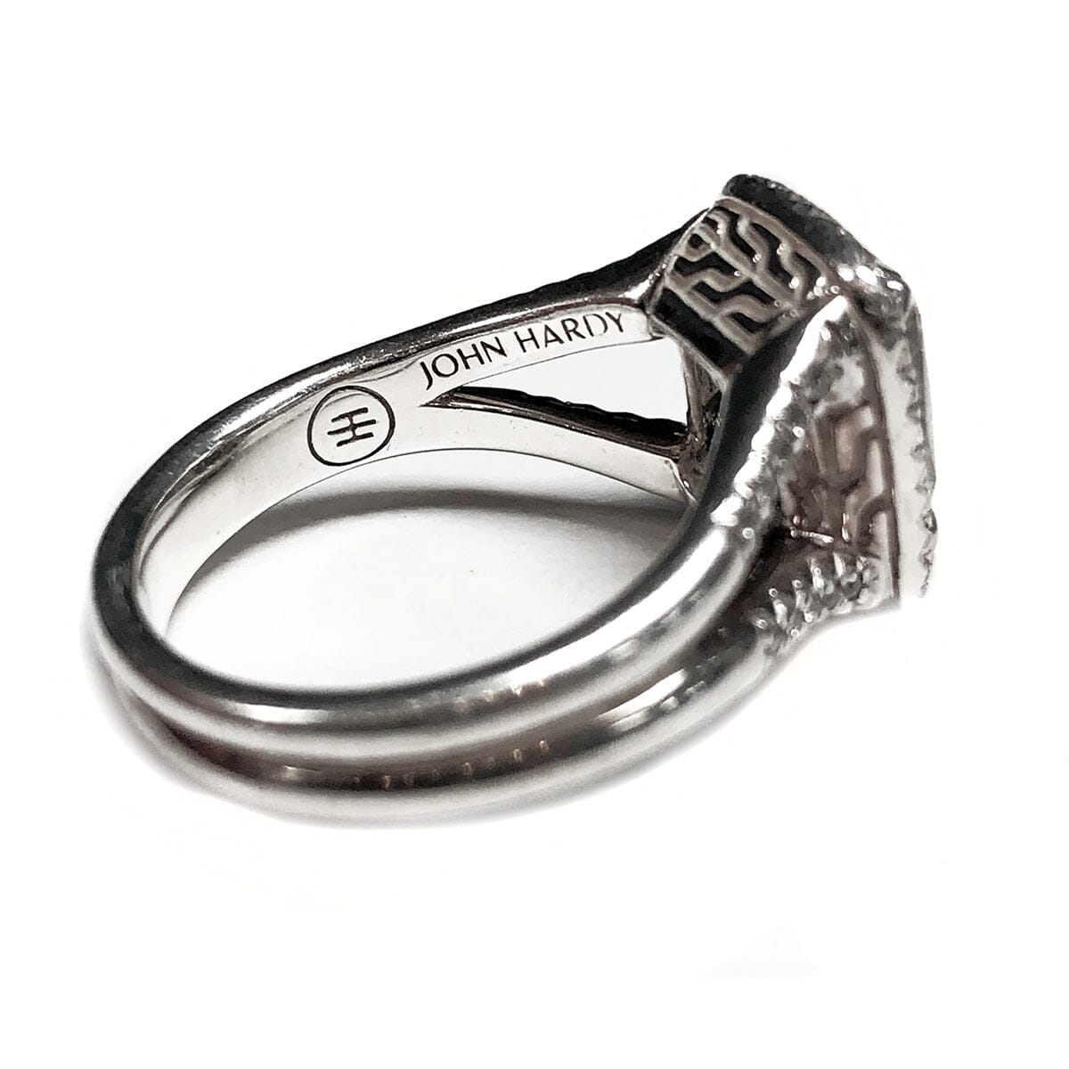 Great Lakes Coin John Hardy Classic Chain Magic Cut Silver Green Amethyst &amp; Diamond Ring