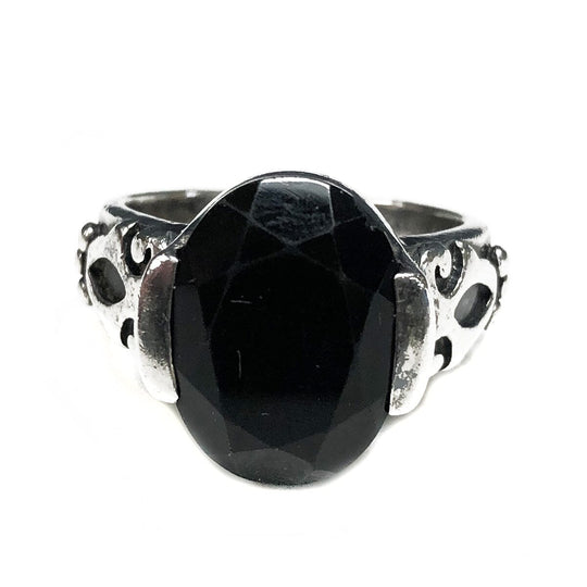 Silver & Black Onyx Ring