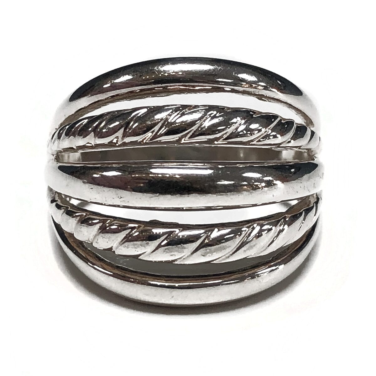 Great Lakes Coin Silver Rope Pattern Ring