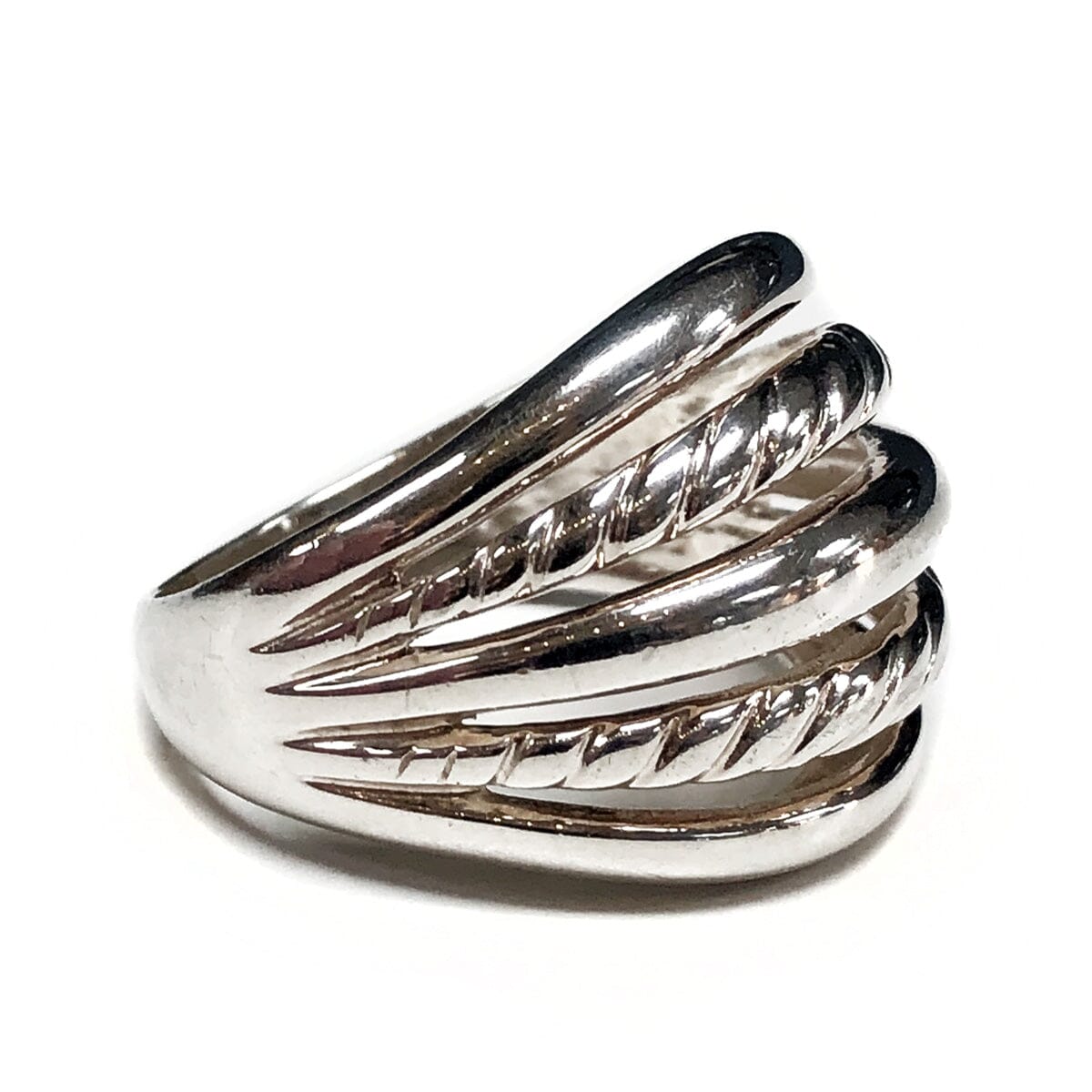 Great Lakes Coin Silver Rope Pattern Ring