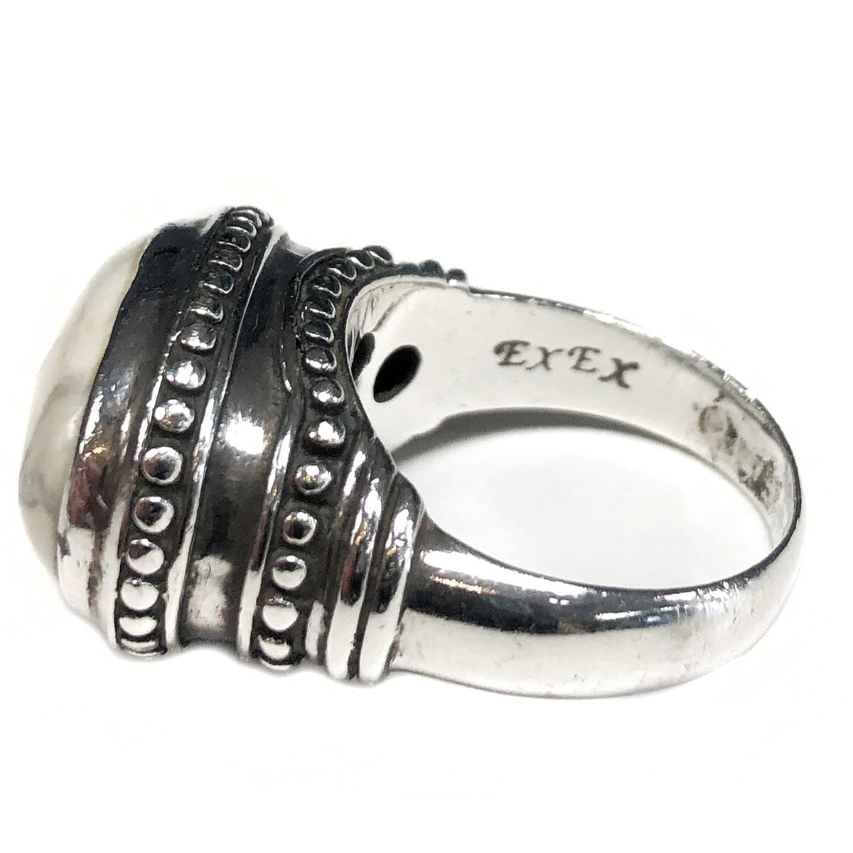 Great Lakes Coin Vintage ExEx by Claudia Agudelo Silver &amp; Howlite Ring