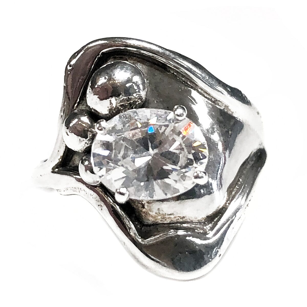 Great Lakes Coin Silver &amp; Cubic Zirconia Ring