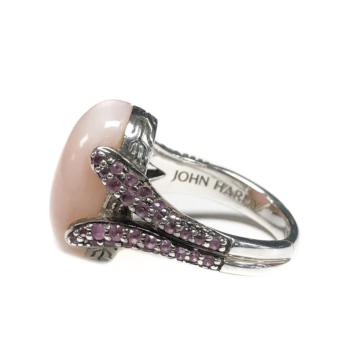 Great Lakes Coin John Hardy Classic Chain Silver &amp; Pink Opal Ring
