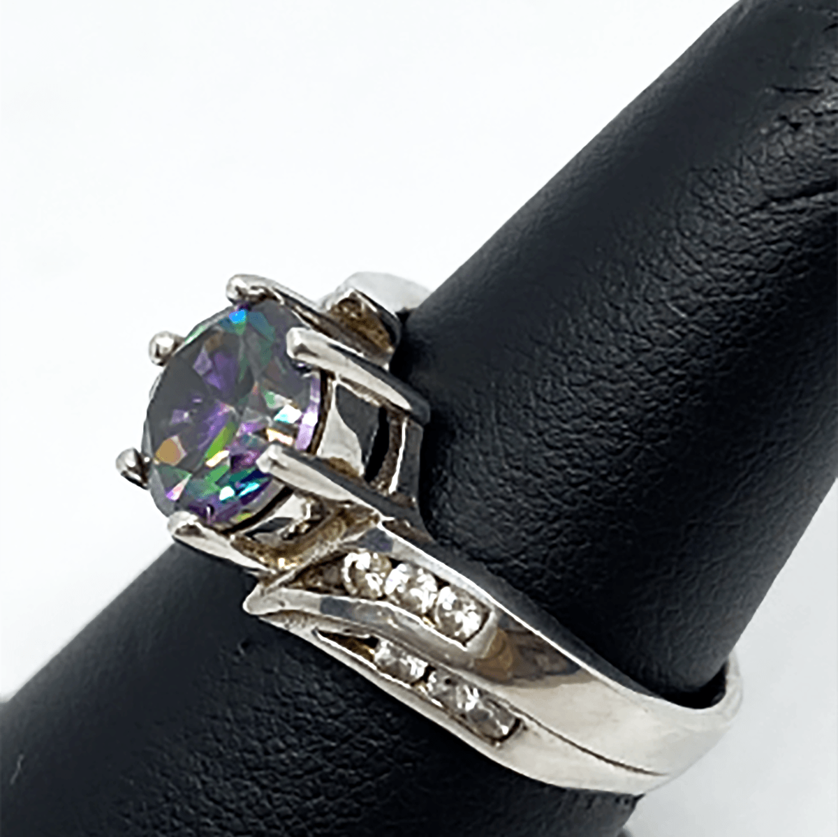 Great Lakes Boutique Silver &amp; Rainbow Glass Ring