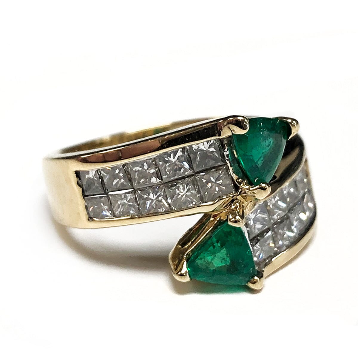 Great Lakes Coin 18 k Gold Emerald &amp; Diamond Ring