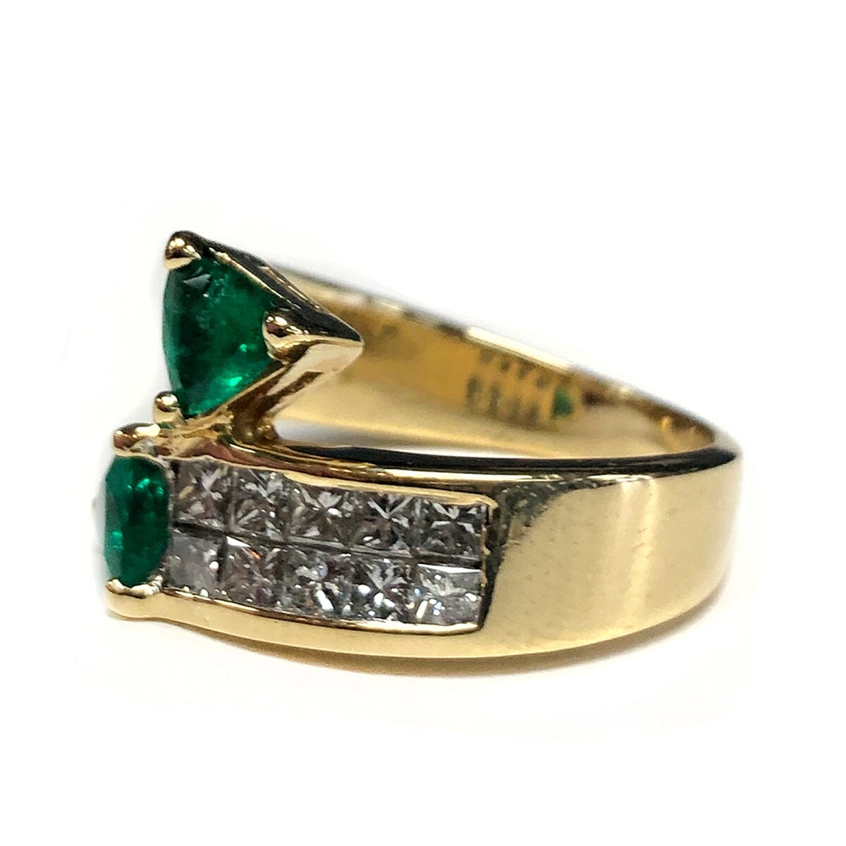 Great Lakes Coin 18 k Gold Emerald &amp; Diamond Ring