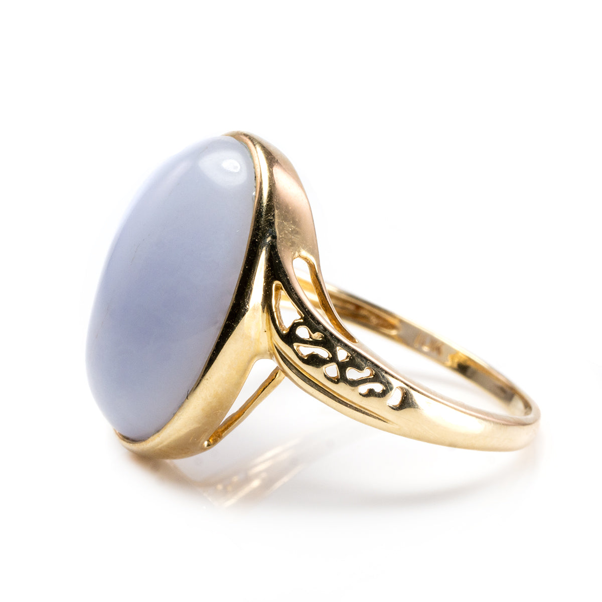 Great Lakes Boutique 10 k Yellow Gold Blue Agate Ring