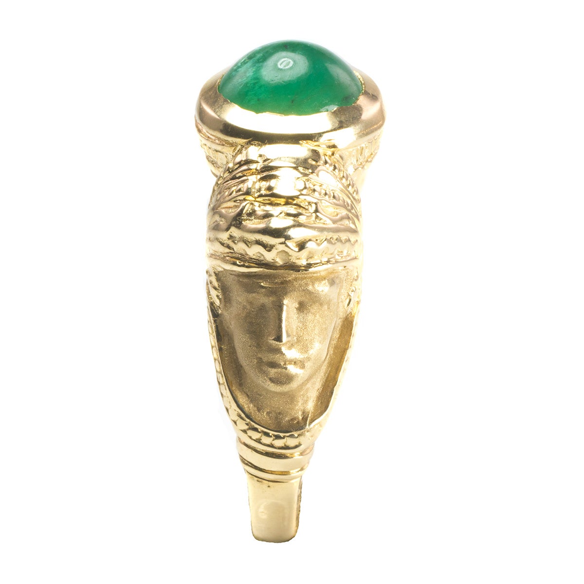 Great Lakes Boutique 14 k Yellow Gold Bezel Set Emerald Ring
