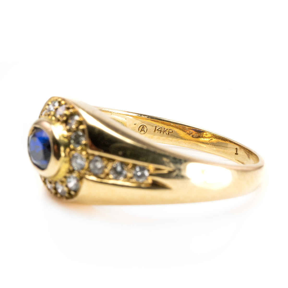 Great Lakes Boutique 14 k Yellow Gold Sapphire &amp; Diamond Ring