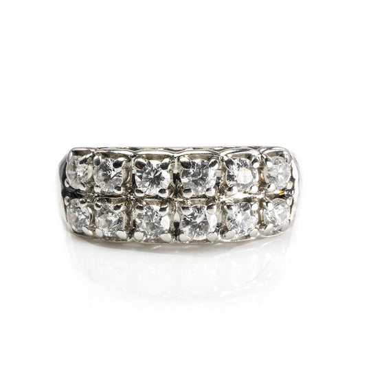 14 k White Gold Diamond Ring