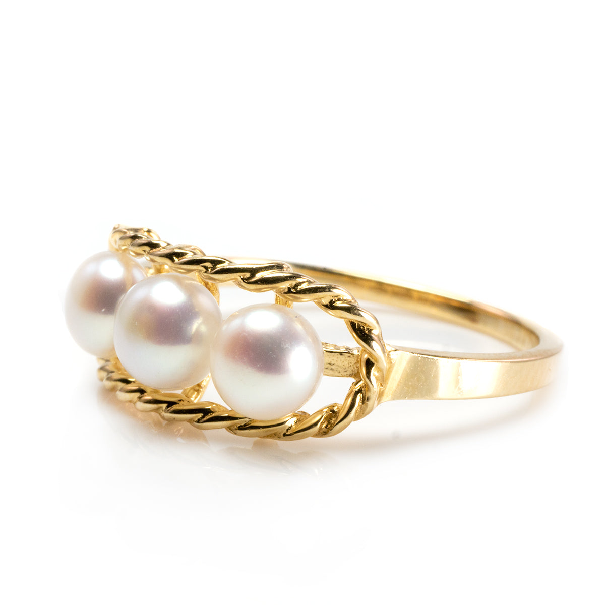 Vintage 10K Yellow Gold Pearl Ring Size 6.75 Circa 1960 - Colonial Trading  Company