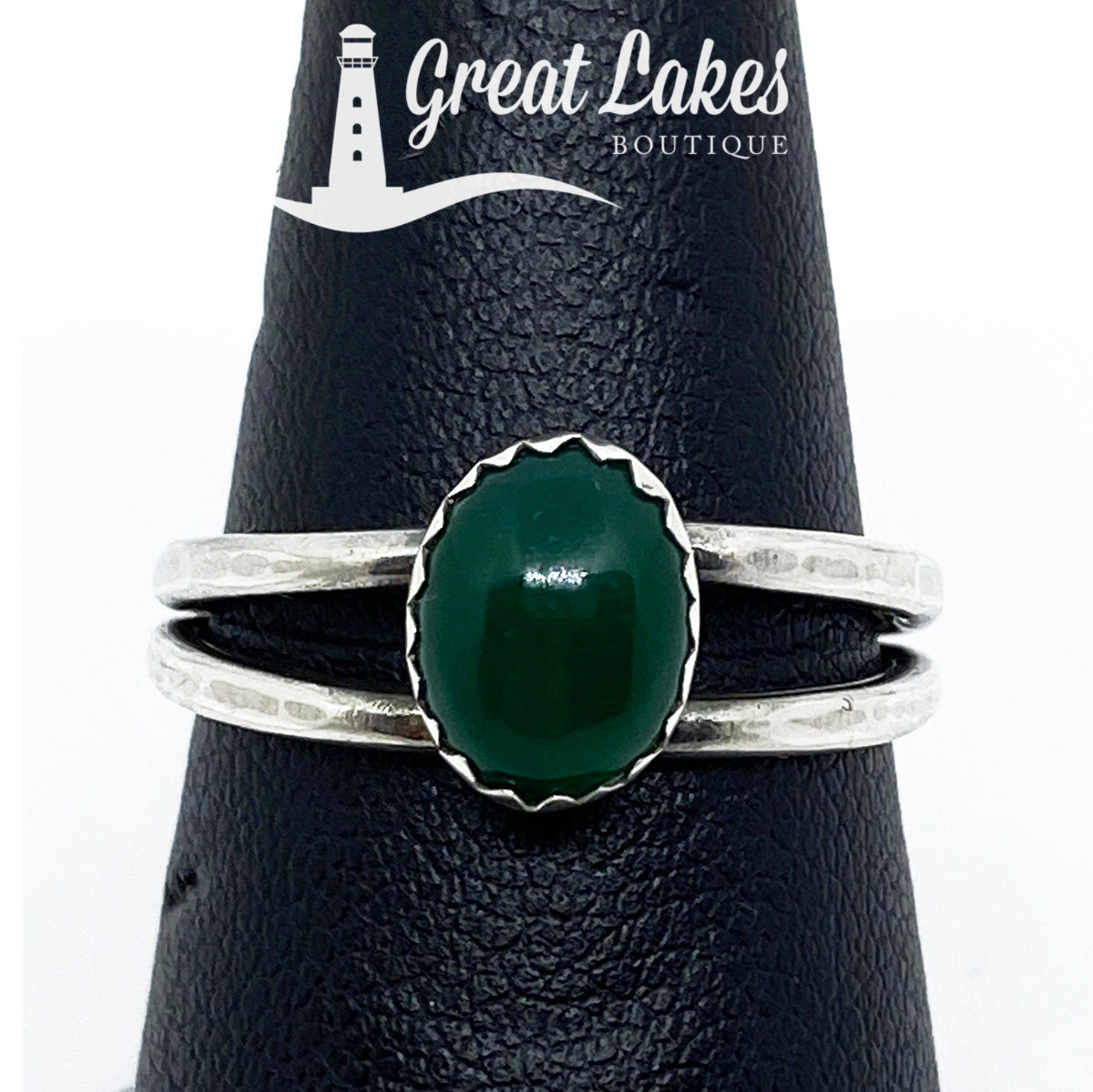 Great Lakes Boutique Silver &amp; Green Onyx Ring