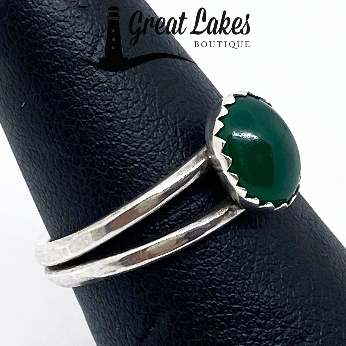 Great Lakes Boutique Silver &amp; Green Onyx Ring