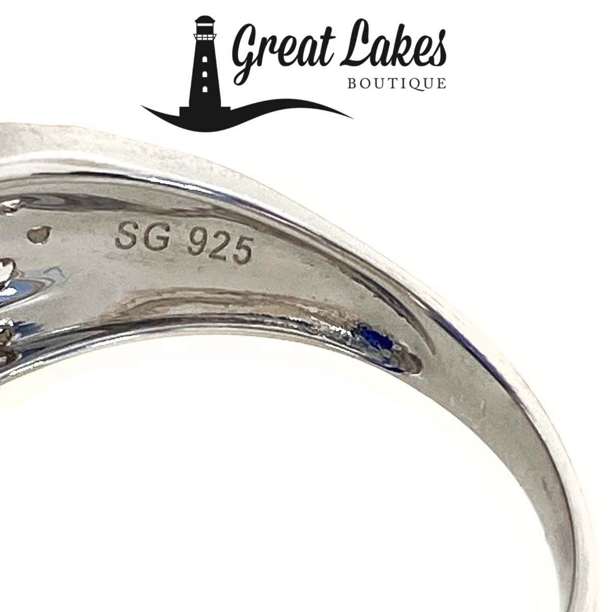 Great Lakes Boutique Silver &amp; Blue Stone Ring