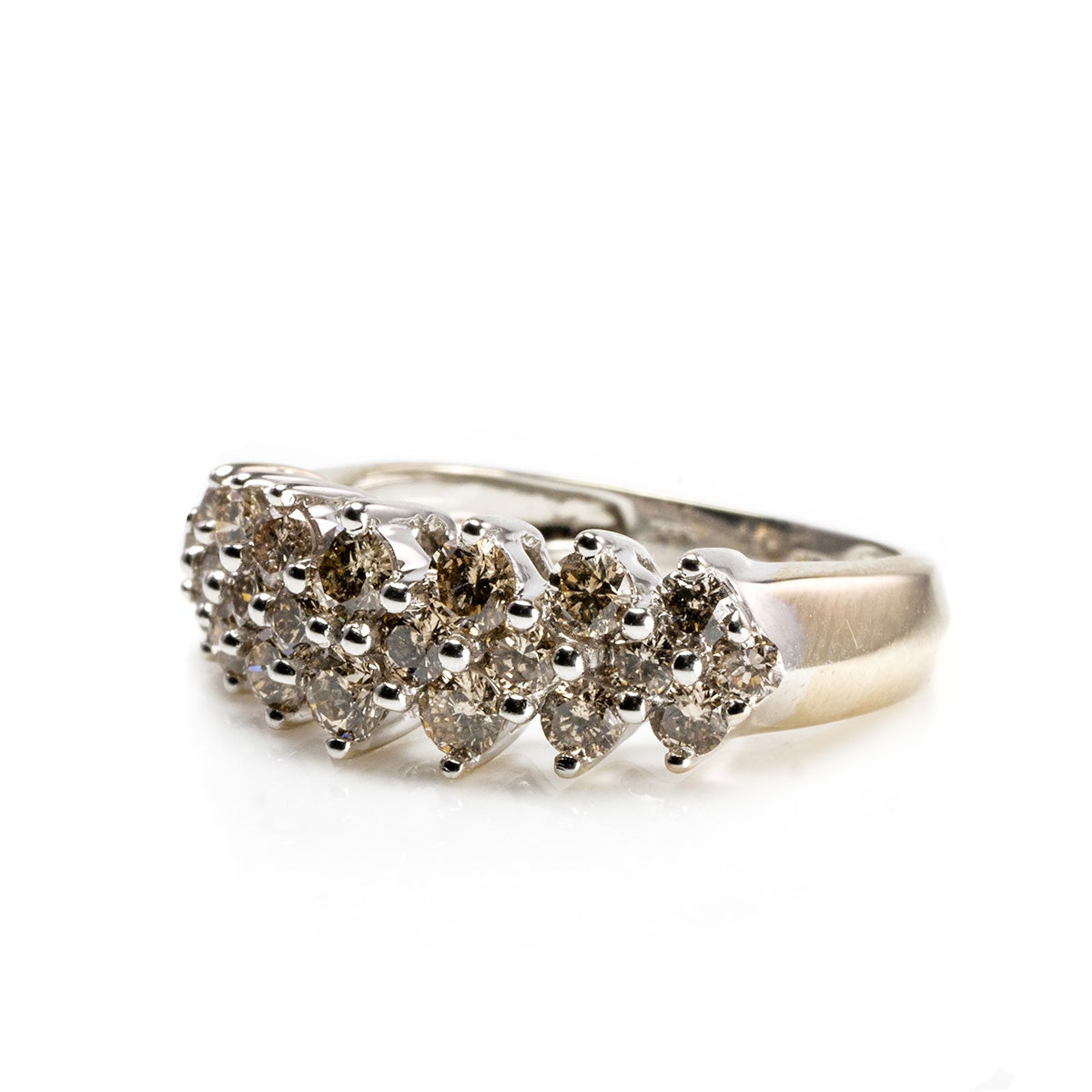 Great Lakes Boutique 14 k White Gold Champagne Diamond Ring