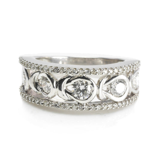 14 k White Gold Diamond Ring
