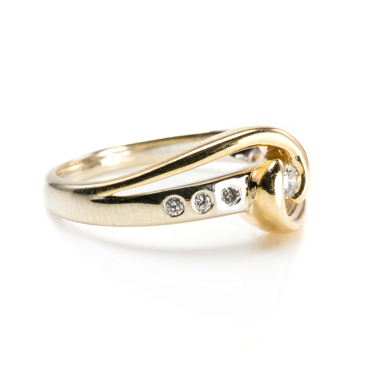 Great Lakes Boutique 14 k Two Tone Diamond Fashion Ring