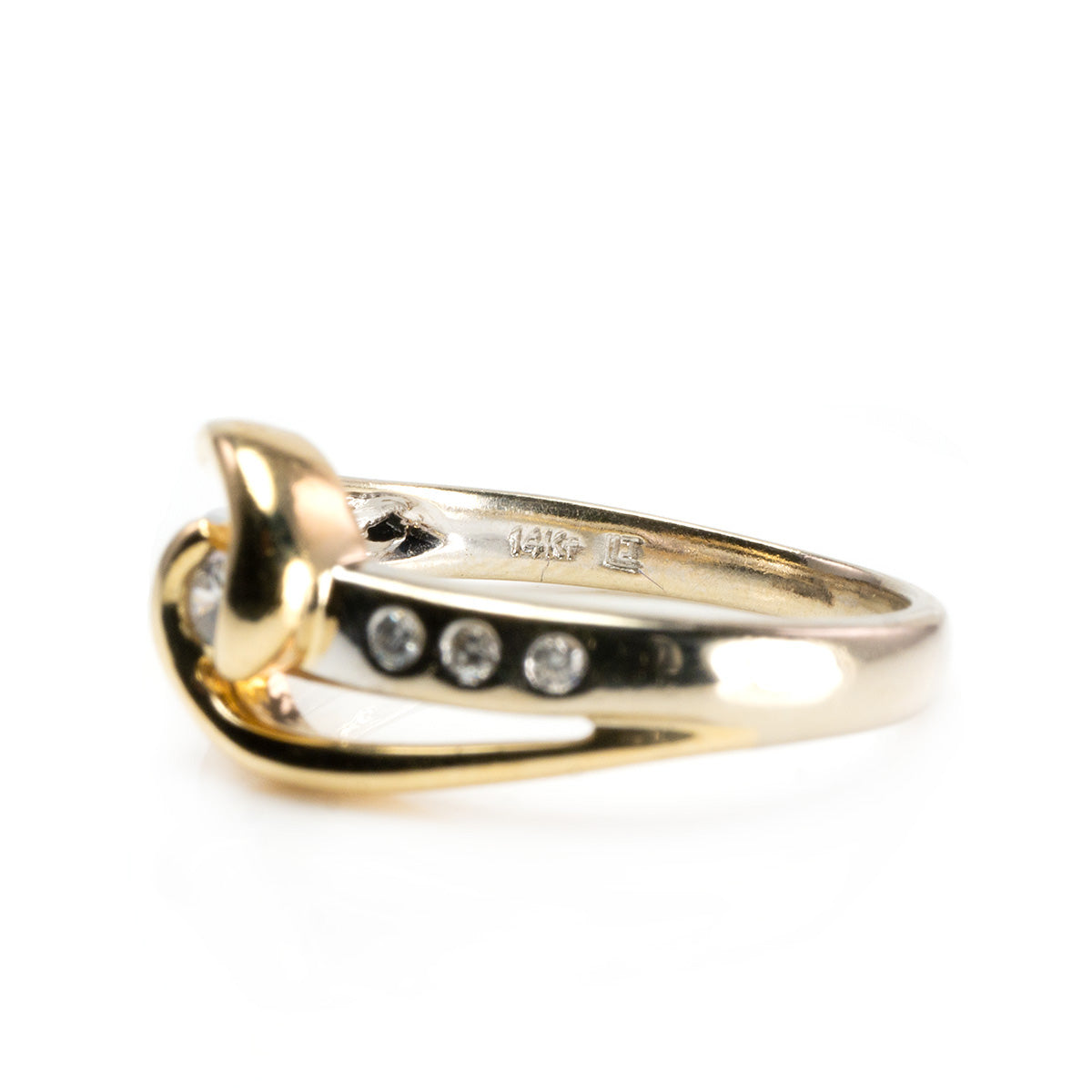 Great Lakes Boutique 14 k Two Tone Diamond Fashion Ring