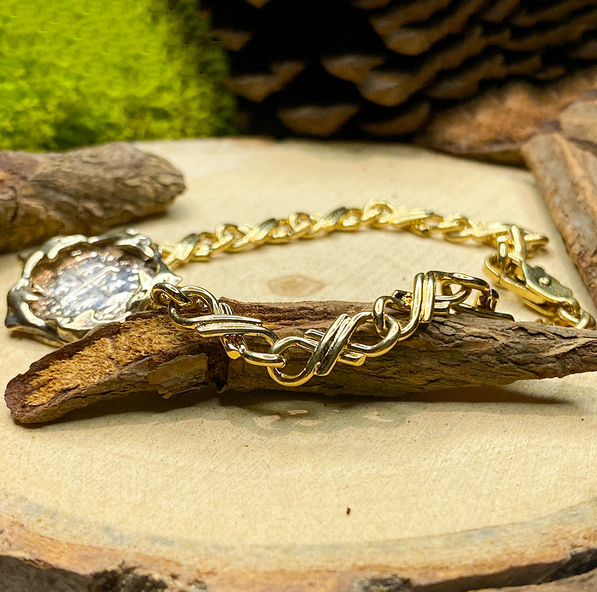 Glistening Oval 21k Gold Coin Bracelet | Coin bracelet, Gold coins, Yellow  gold bracelet