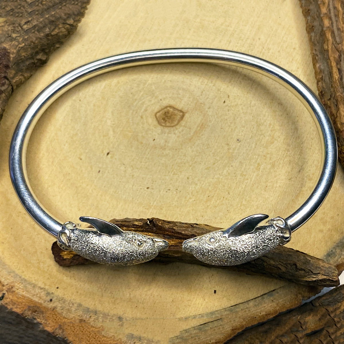 Great Lakes Boutique Silver Dolphin Bangle