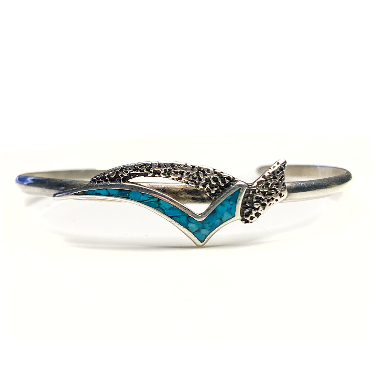 Great Lakes Boutique Silver &amp; Turquoise Bangle