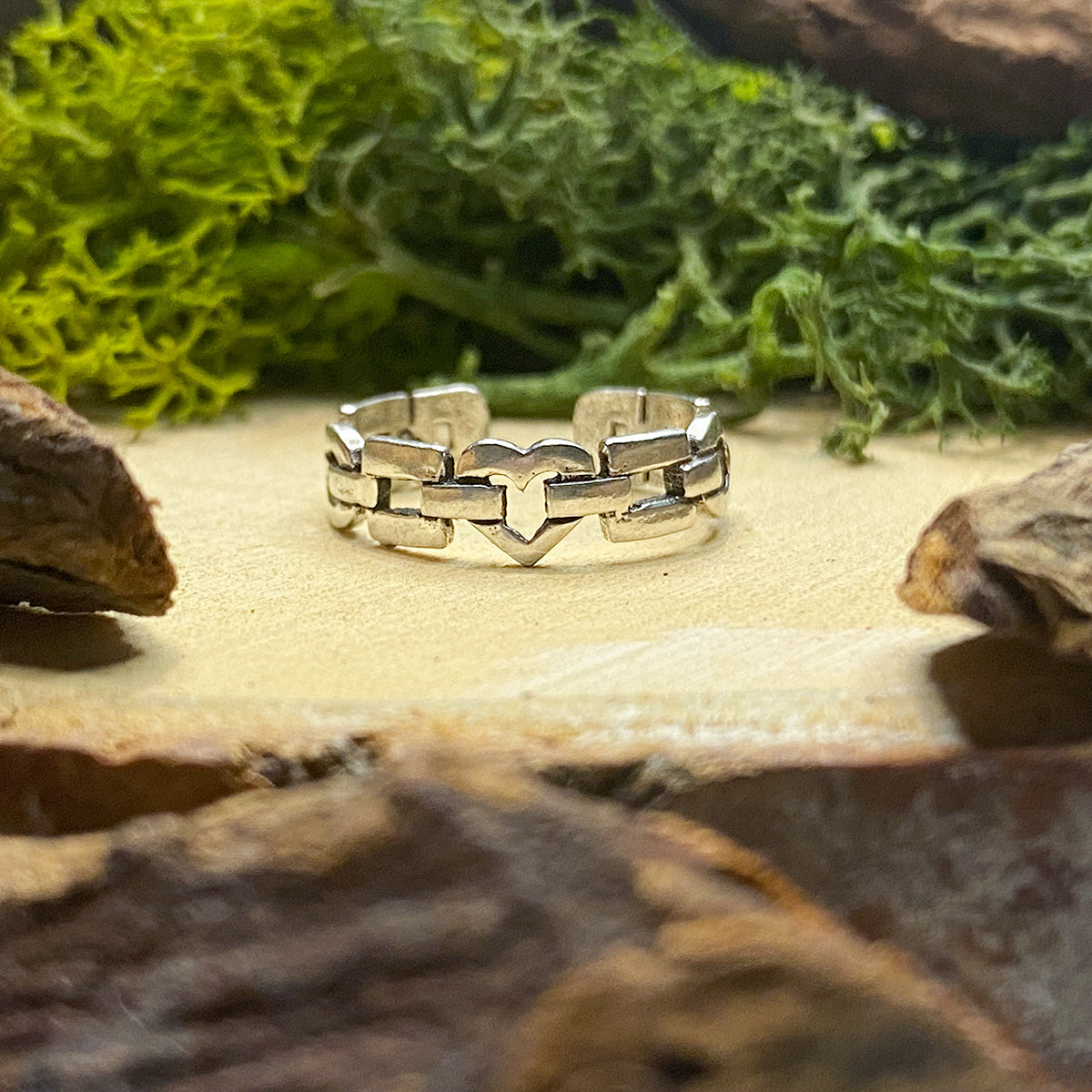 Great Lakes Boutique Silver Chain Link Ring