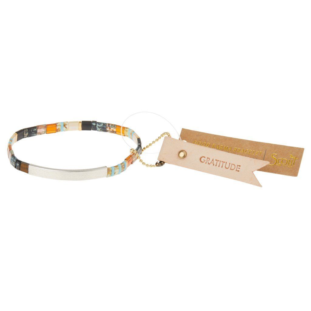 Scout Curated Wears Scout Curated Wears Good Karma Miyuki Bracelet | Gratitude - Earth Sky &amp; Silver