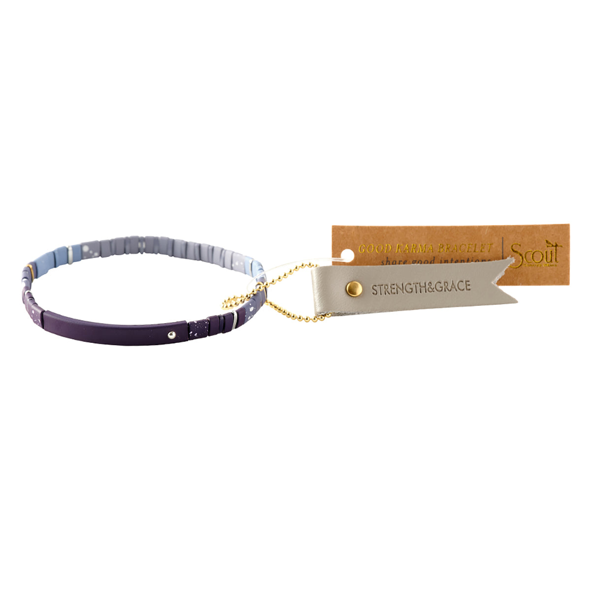 Scout Curated Wears Scout Curated Wears Good Karma Ombre Bracelet Strength &amp; Grace Midnight &amp; Silver