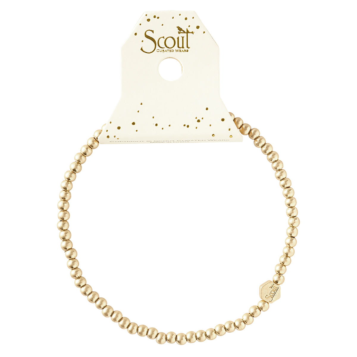 Scout Curated Wears Scout Curated Wears Mini Metal Stacking Bracelet Ball Beads Gold