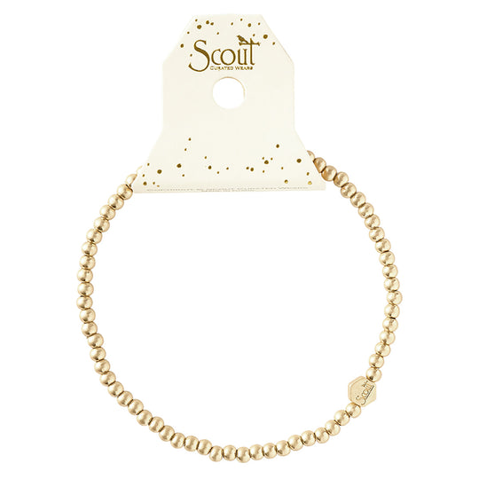 Scout Curated Wears Mini Metal Stacking Bracelet Ball Beads Gold