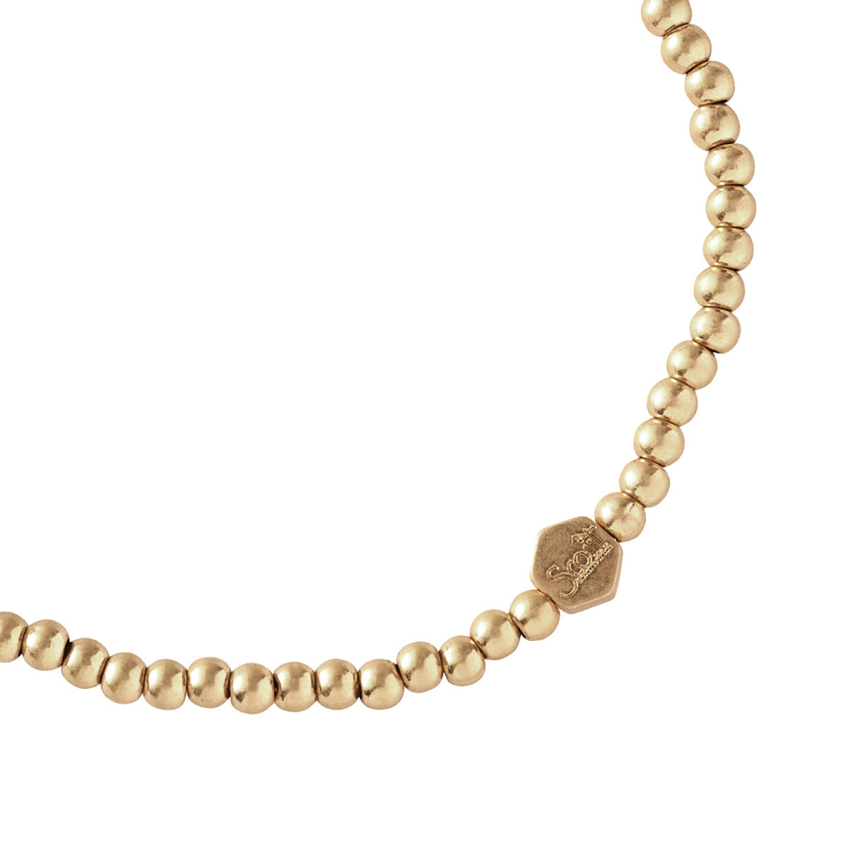 Scout Curated Wears Scout Curated Wears Mini Metal Stacking Bracelet Ball Beads Gold