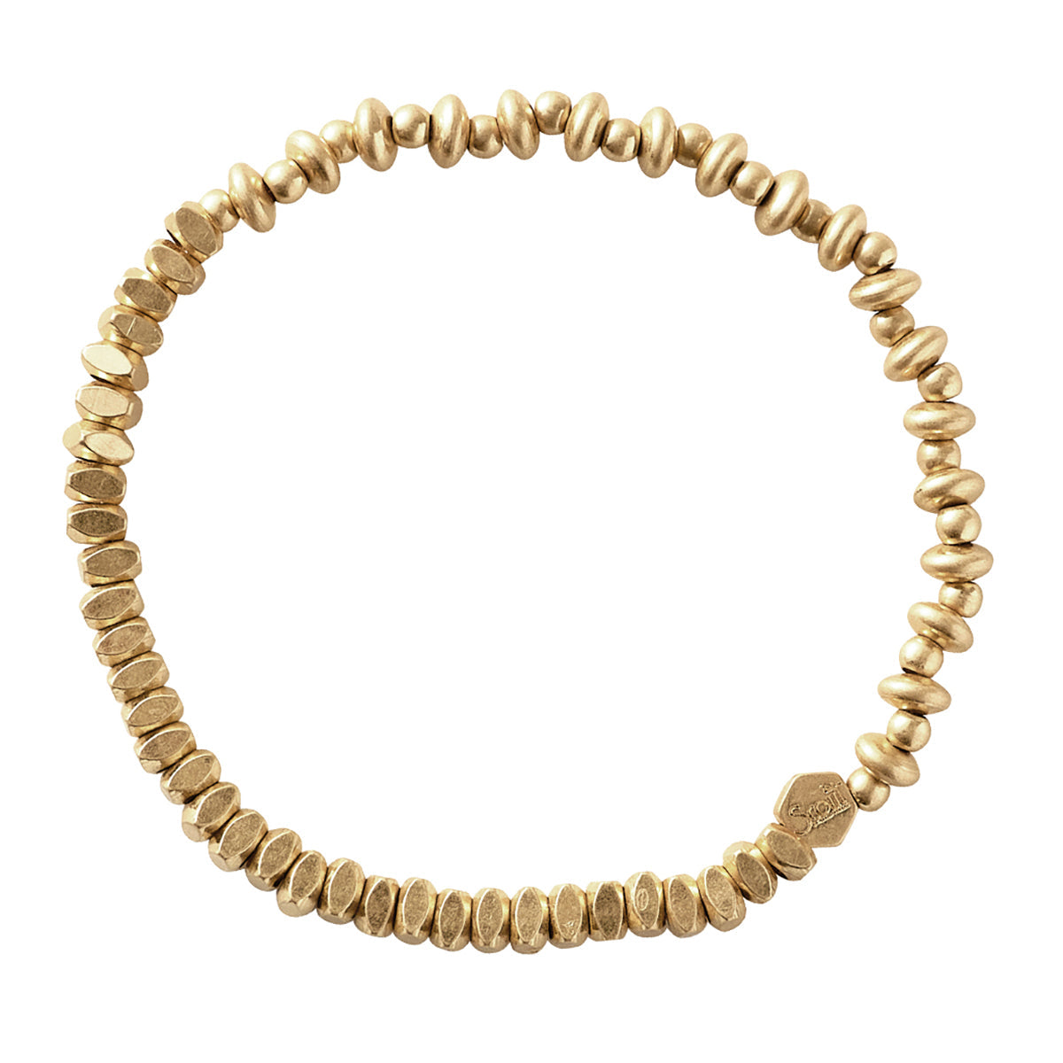 Scout Curated Wears Scout Curated Wears Mini Metal Stacking Bracelet Mixed Beads Gold