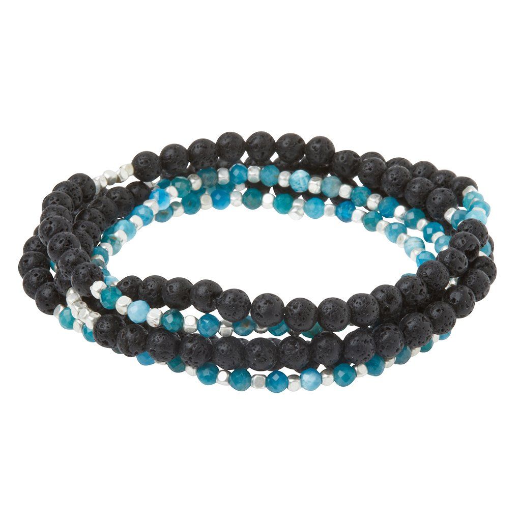 Scout Curated Wears Stone Duo Wrap Set Lava Apatite &amp; Silver
