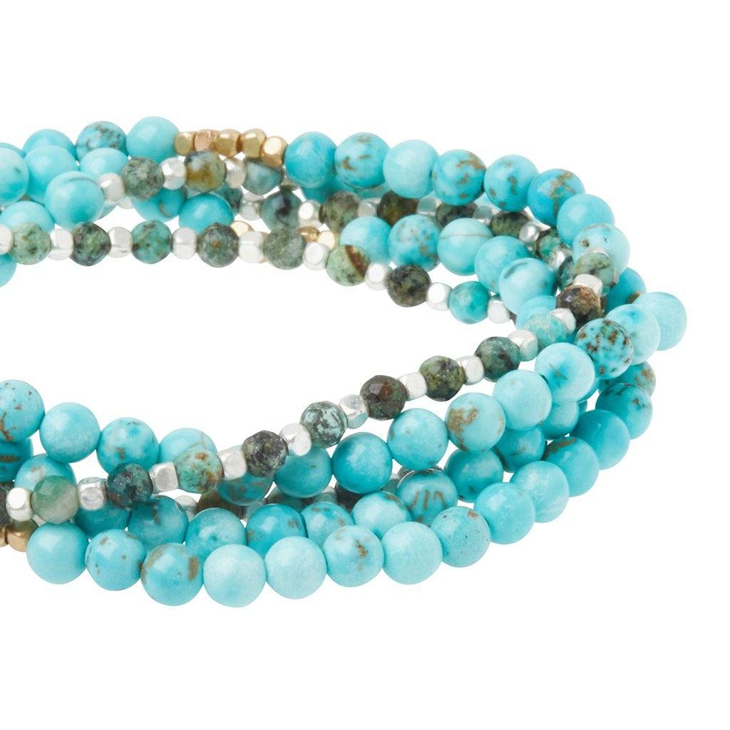 Scout Curated Wears Stone Duo Wrap Set Turquoise &amp; African Turquoise Gold &amp; Silver