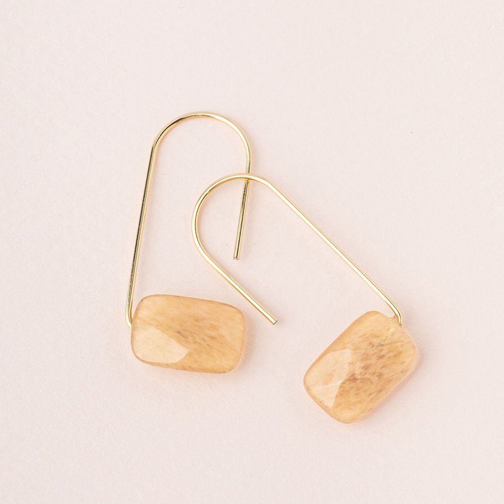 Scout Curated Wears Floating Stone Earring Citrine &amp; Gold