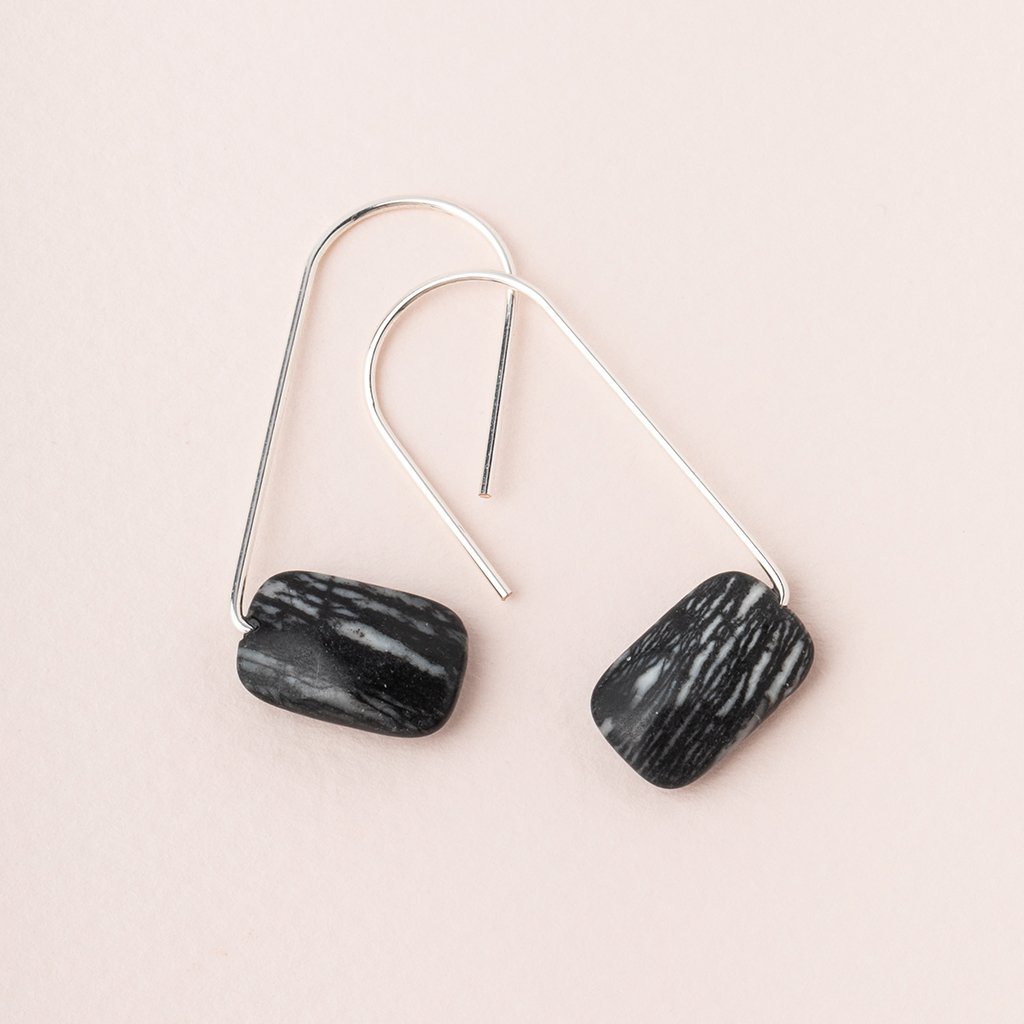 Scout Curated Wears Floating Stone Earring Picasso Jasper &amp; Silver