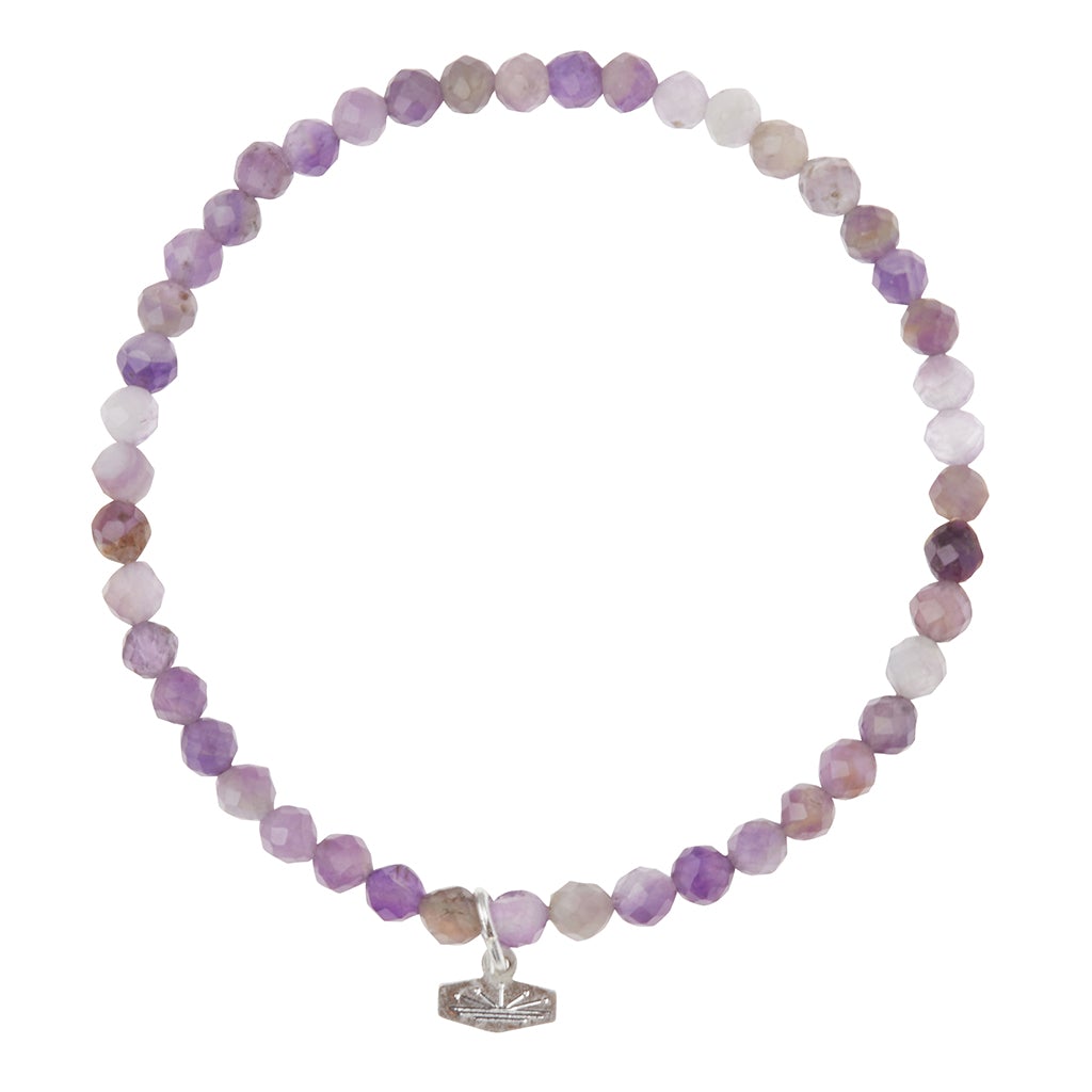 Scout Curated Wears Scout Curated Wears Mini Faceted Stone Stacking Bracelet Amethyst &amp; Silver