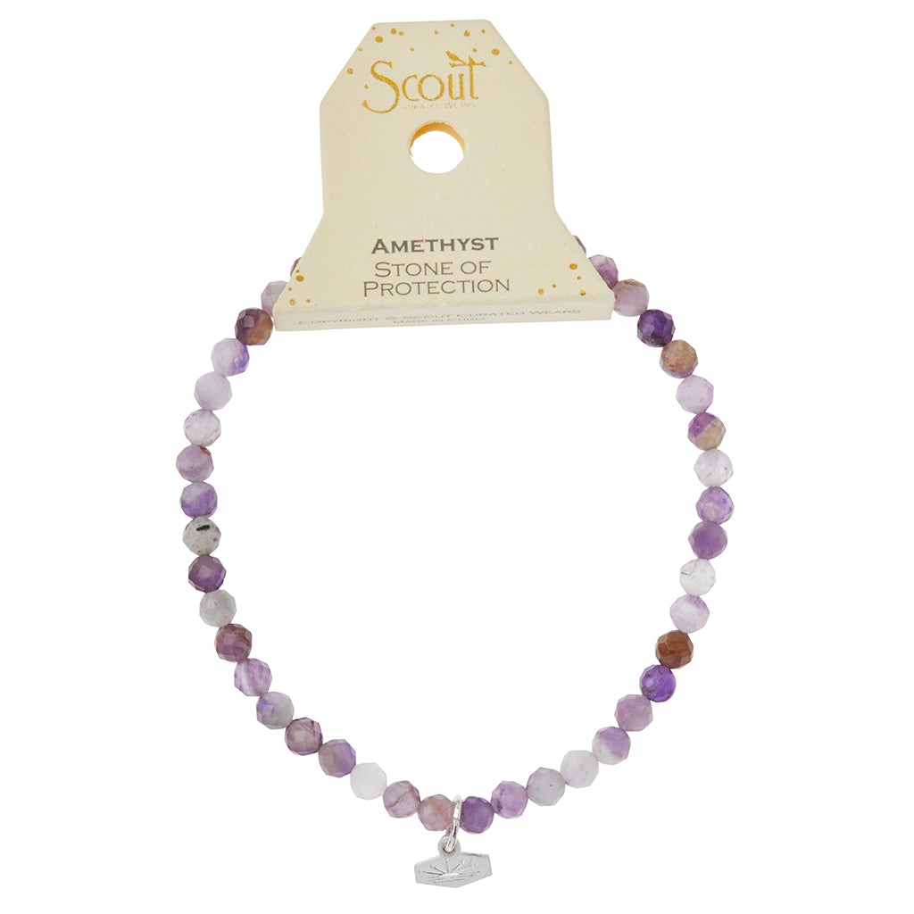 Scout Curated Wears Scout Curated Wears Mini Faceted Stone Stacking Bracelet Amethyst &amp; Silver