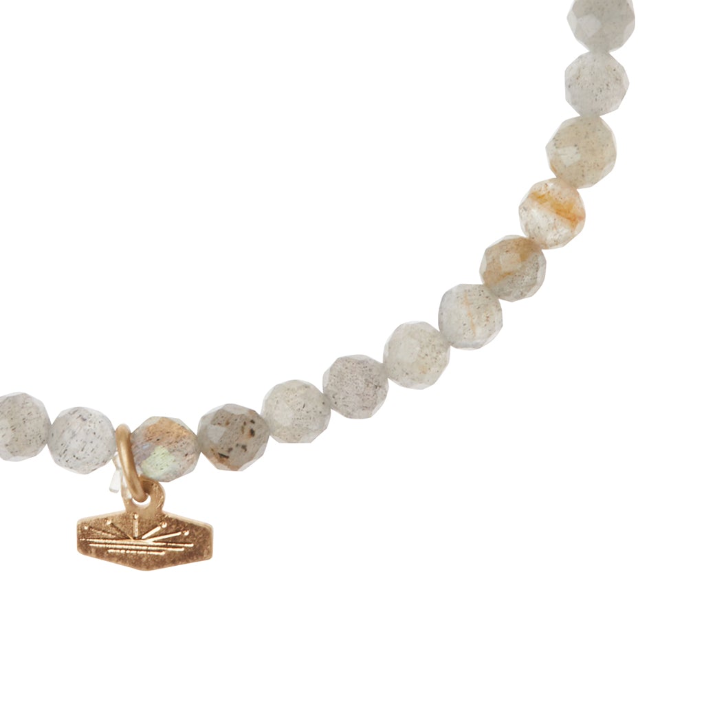 Scout Curated Wears Scout Curated Wears Mini Faceted Stone Stacking Bracelet Labradorite &amp; Gold