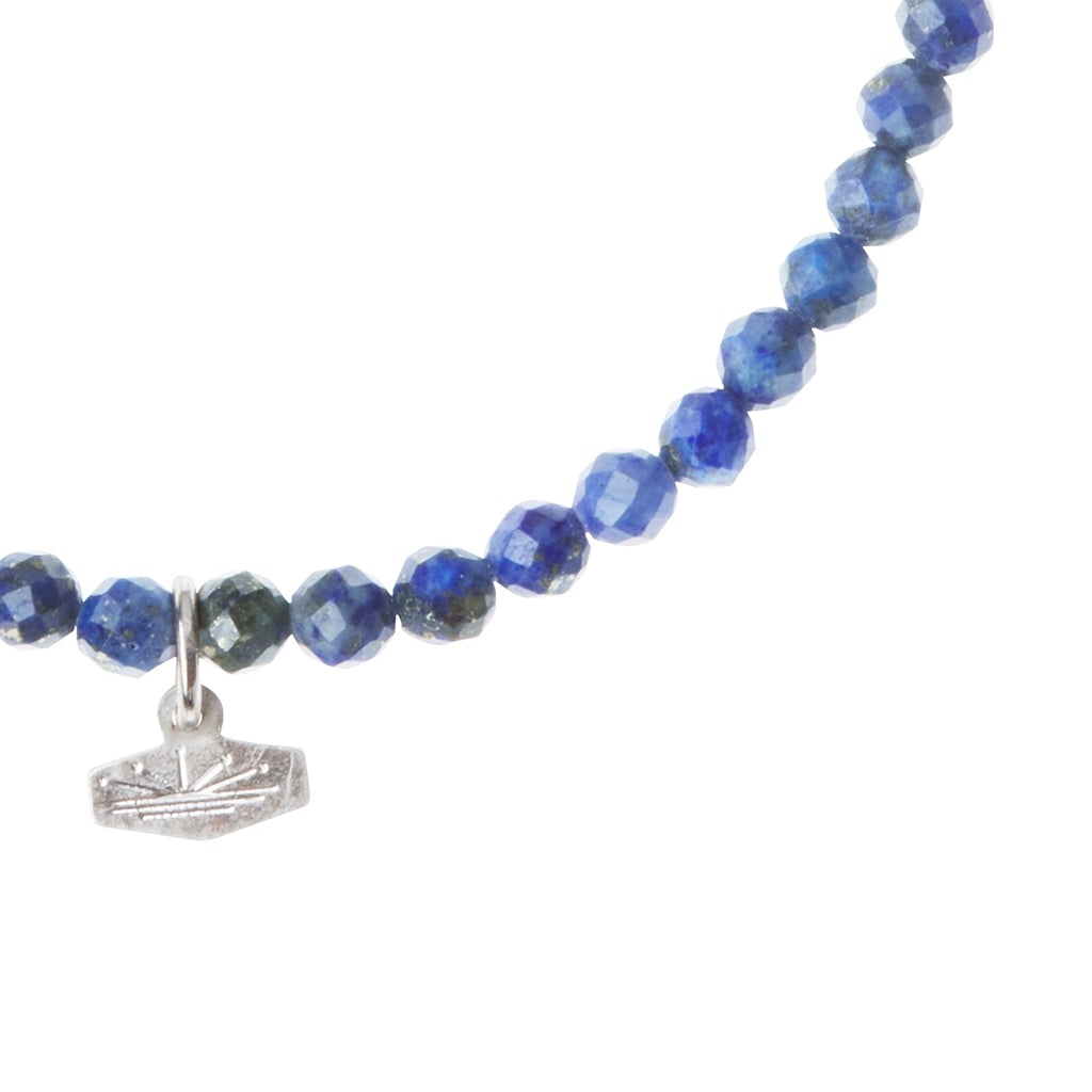 Scout Curated Wears Scout Curated Wears Mini Faceted Stone Stacking Bracelet Lapis &amp; Silver