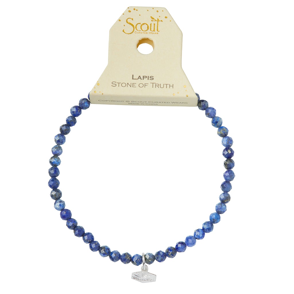 Scout Curated Wears Scout Curated Wears Mini Faceted Stone Stacking Bracelet Lapis &amp; Silver