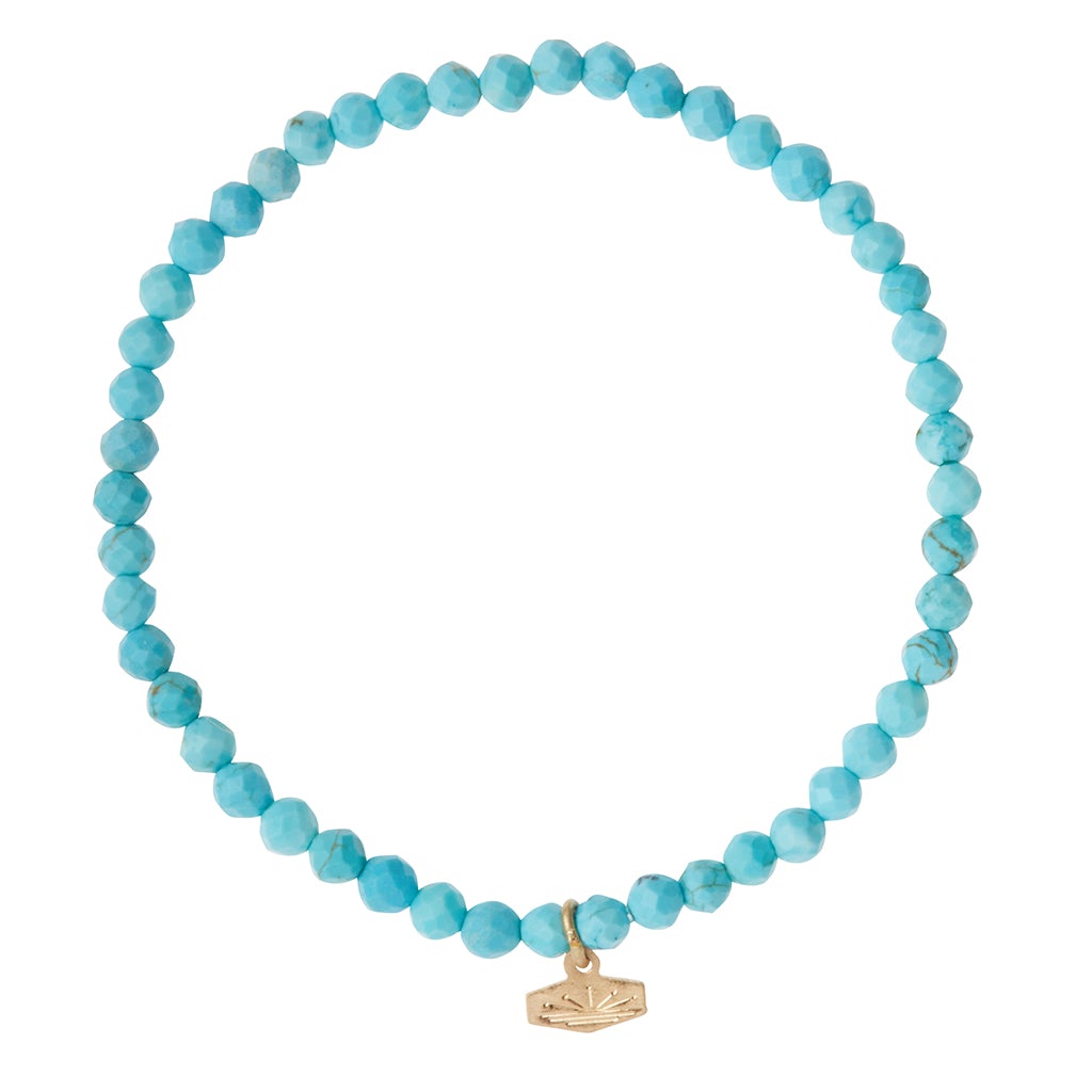 Scout Curated Wears Scout Curated Wears Mini Faceted Stone Stacking Bracelet Turquoise &amp; Gold
