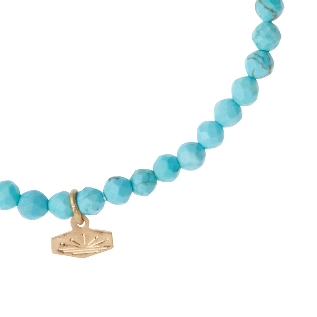 Scout Curated Wears Scout Curated Wears Mini Faceted Stone Stacking Bracelet Turquoise &amp; Gold