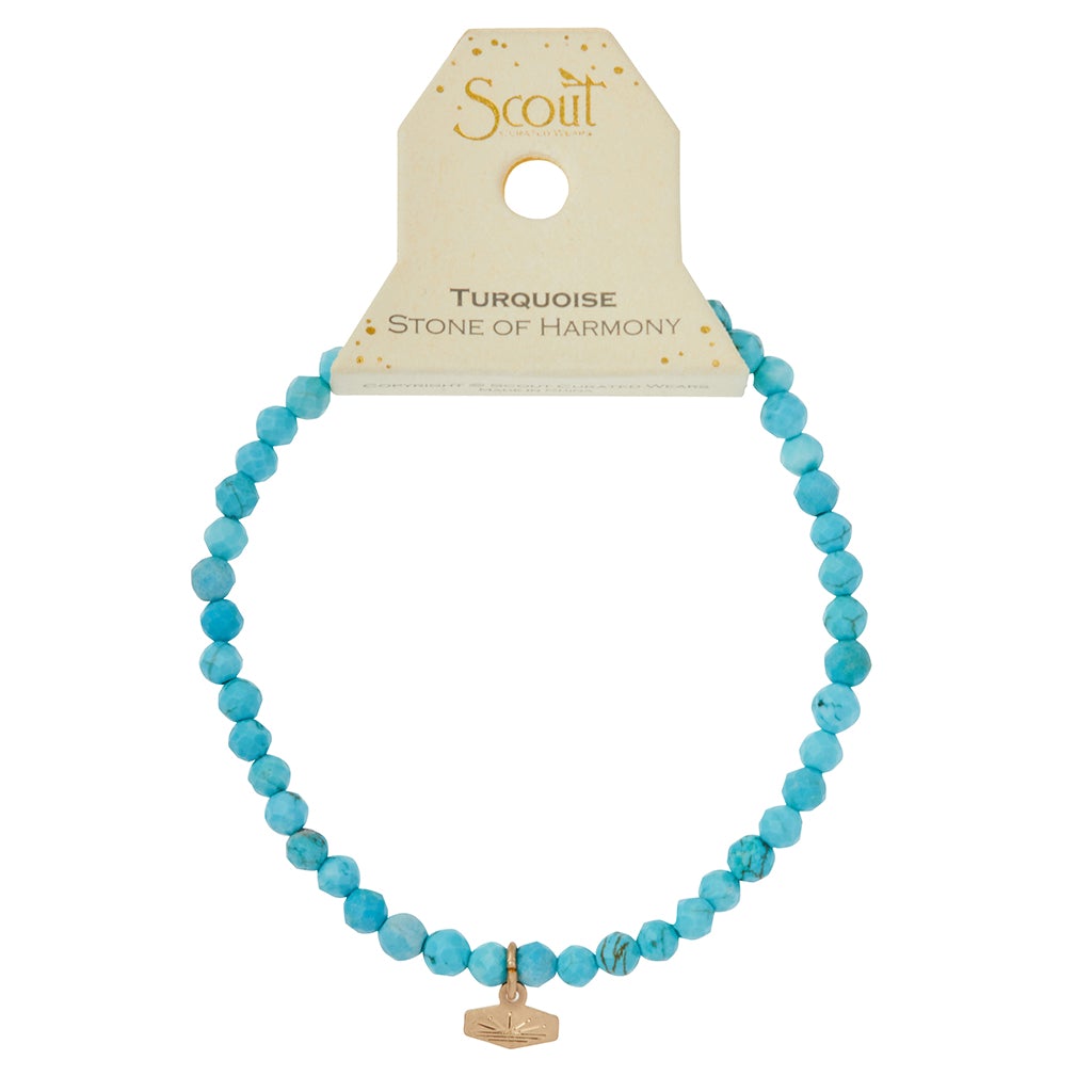 Scout Curated Wears Scout Curated Wears Mini Faceted Stone Stacking Bracelet Turquoise &amp; Gold