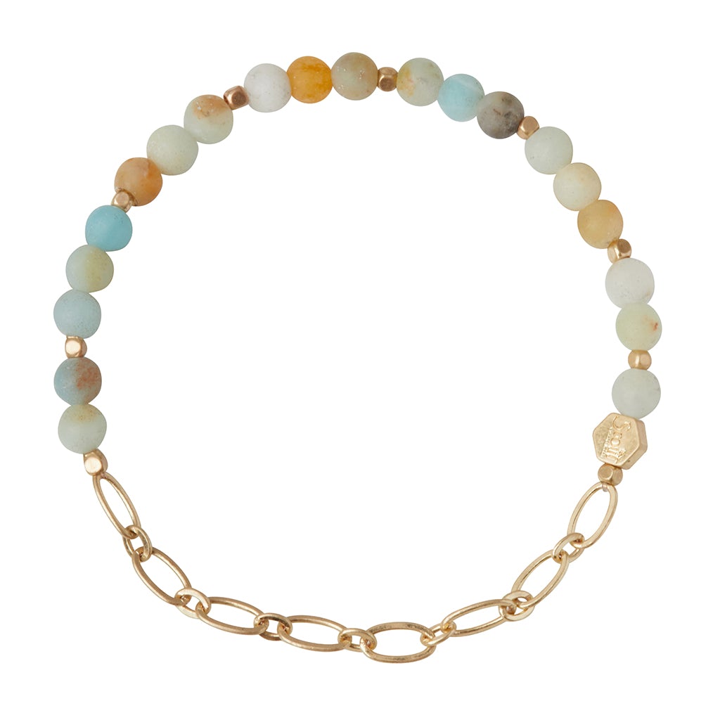 Scout Curated Wears Scout Curated Wears Mini Stone Chain Stacking Bracelet Amazonite &amp; Gold