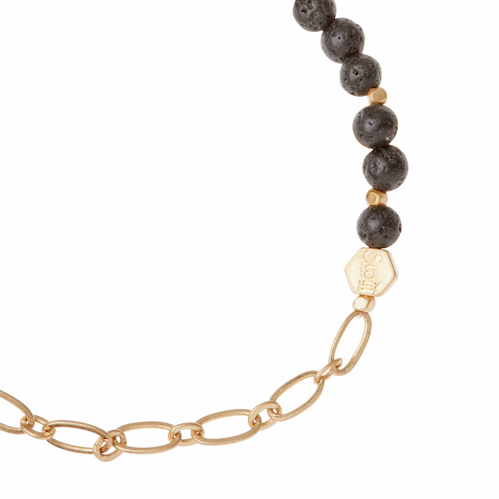 Scout Curated Wears Scout Curated Wears Mini Stone Chain Stacking Bracelet Lava &amp; Gold