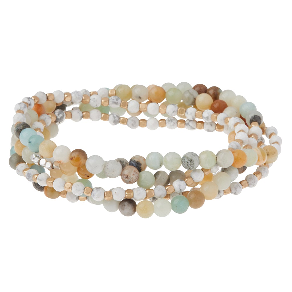 Great Lakes Boutique Scout Curated Wears Stone Duo Wrap Set Amazonite &amp; Howlite