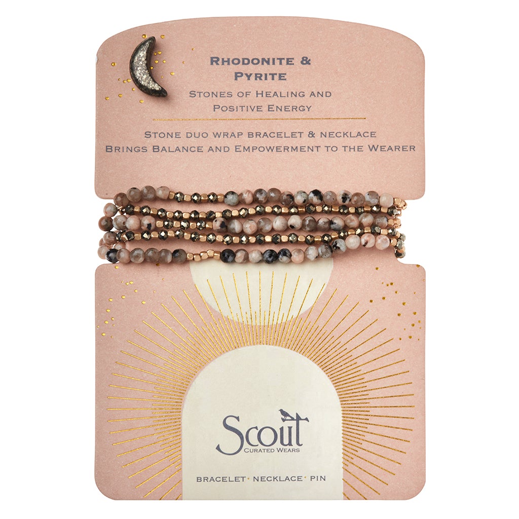 Scout Curated Wears Scout Curated Wears Stone Duo Wrap Set Rhodonite &amp; Pyrite