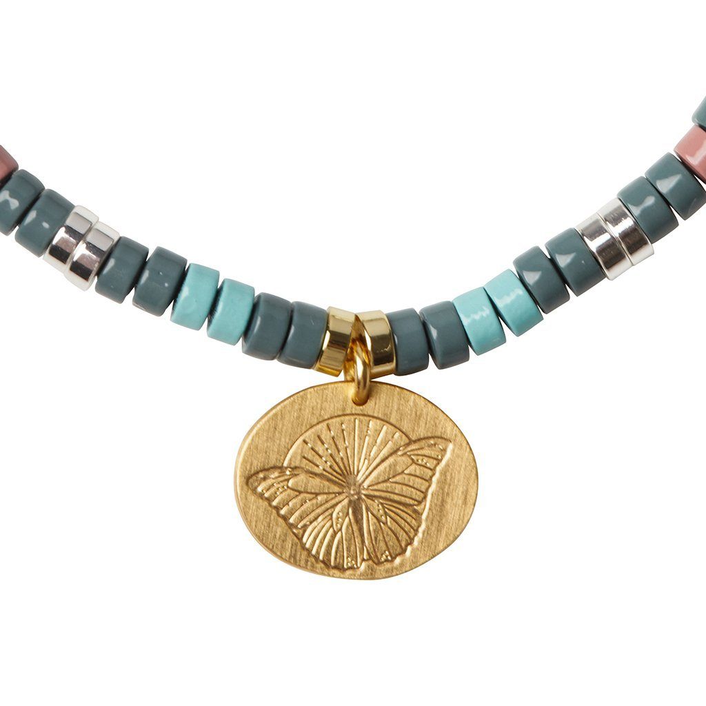 Scout Curated Wears Stone Intention Charm Bracelet African Turquoise &amp; Gold