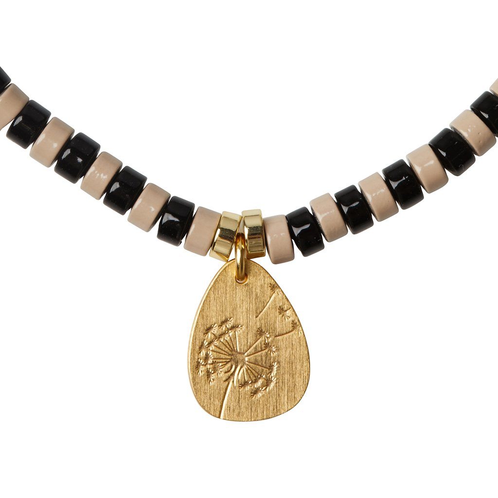 Scout Curated Wears Stone Intention Charm Bracelet Dalmatian Jasper &amp; Gold